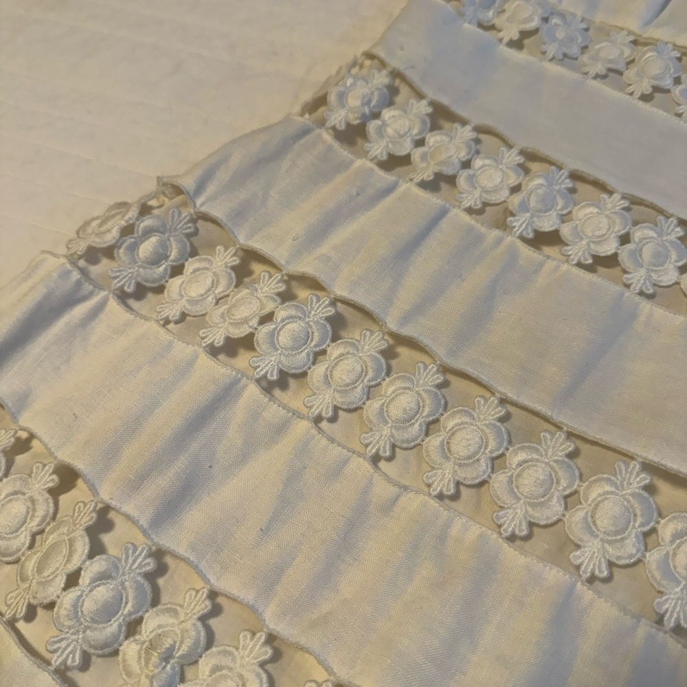 Zimmermann Pop Trimmed White Lace Midi Dress - Picture 5 of 7